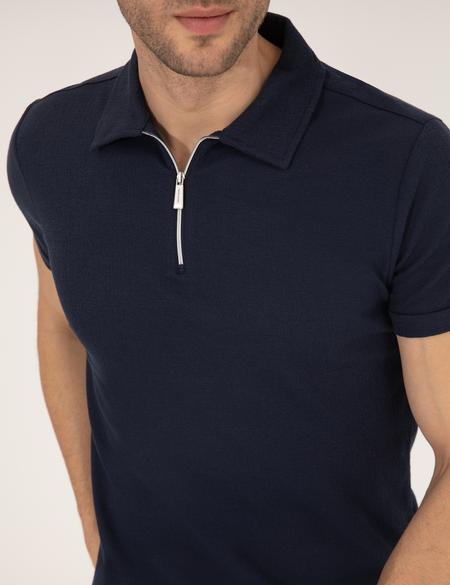 Lacivert Slim Fit Tişört - 50265316014