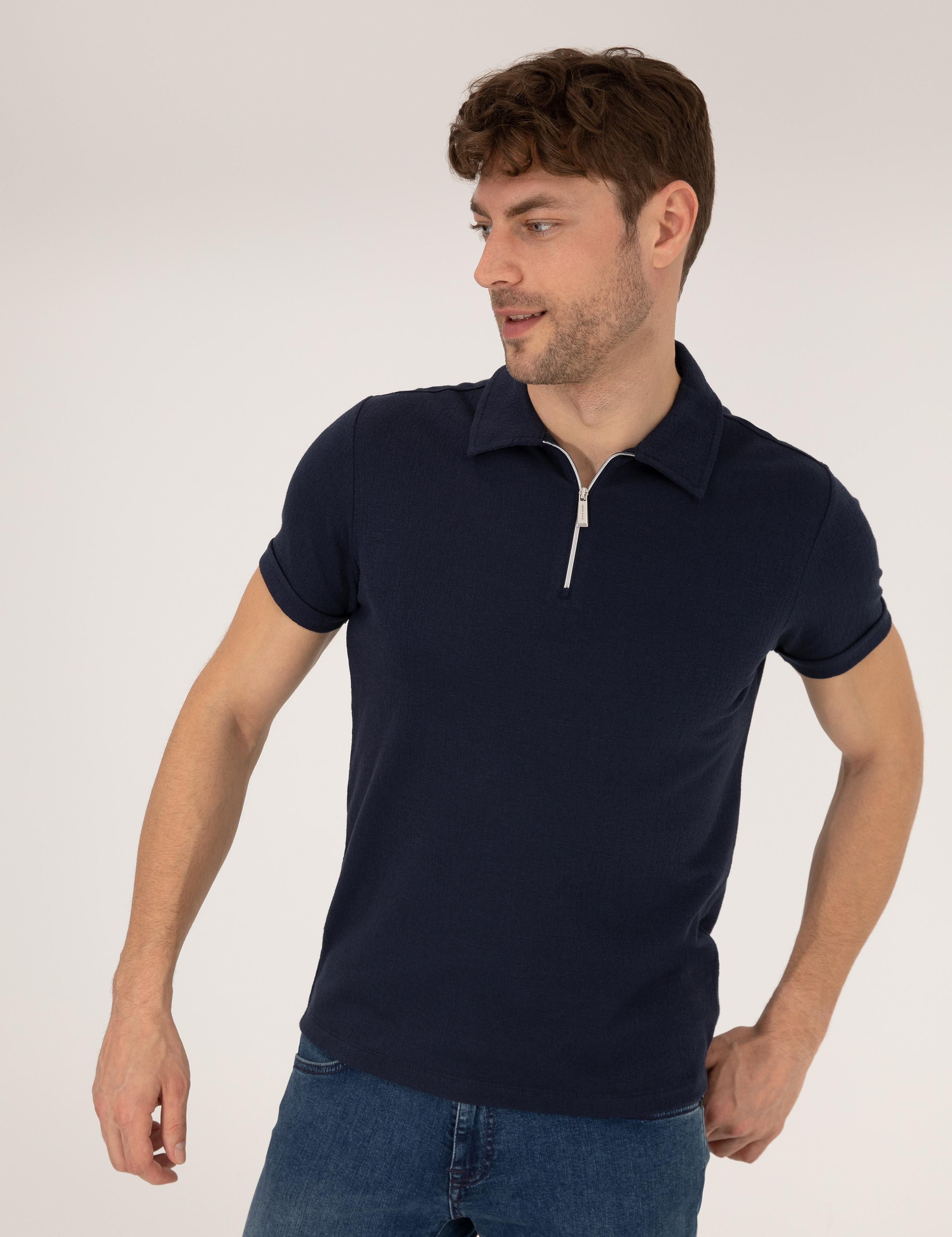 Lacivert Slim Fit Tişört