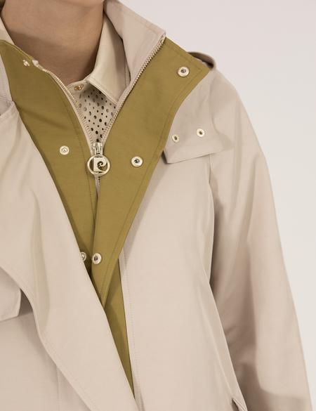 Bej Kapüşonlu Trençkot - 50268178003