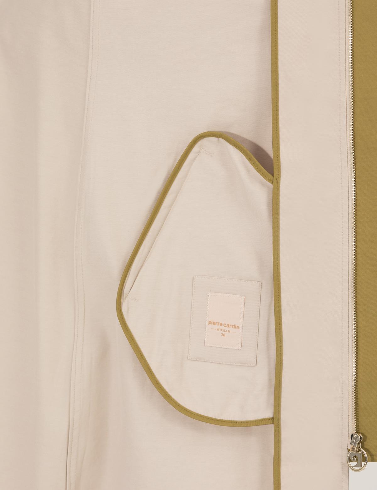 Bej Kapüşonlu Trençkot - 50268178003