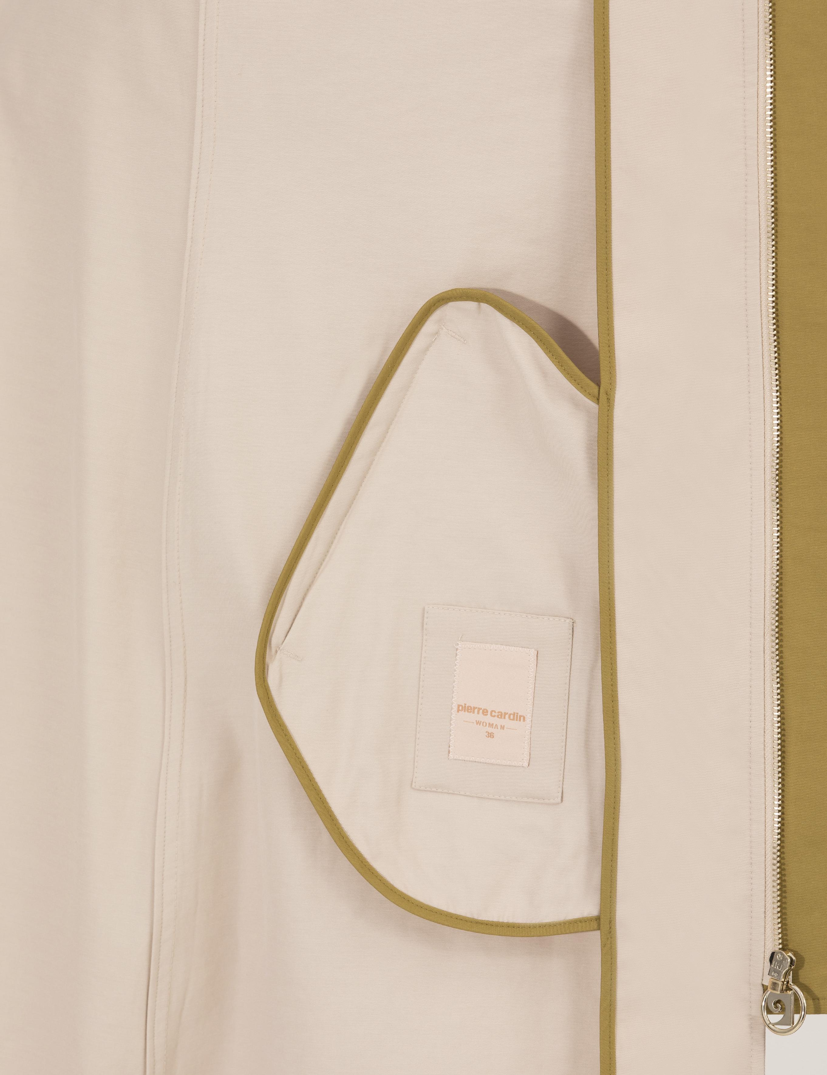 Bej Kapüşonlu Trençkot