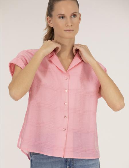Pembe Comfort Fit Kısa Kollu Gömlek - 50262504017