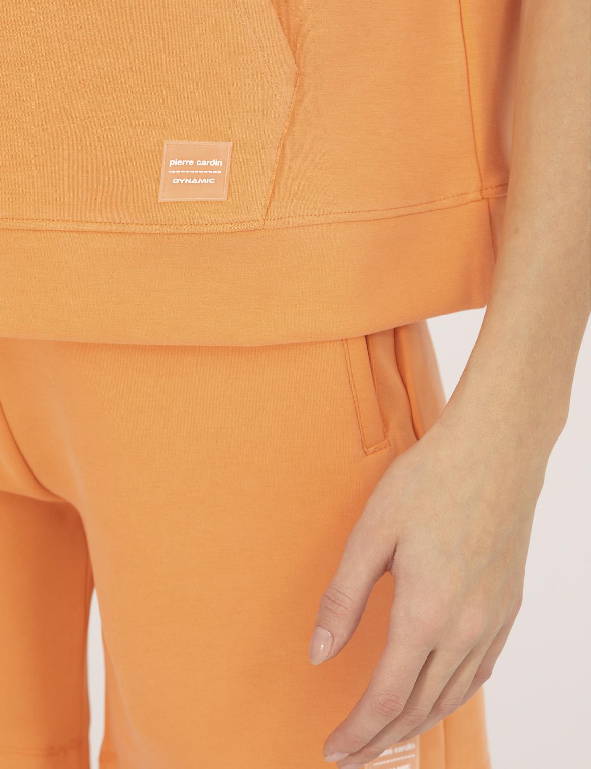 Turuncu Comfort Fit Kapüşonlu Sweatshirt - 50262508028