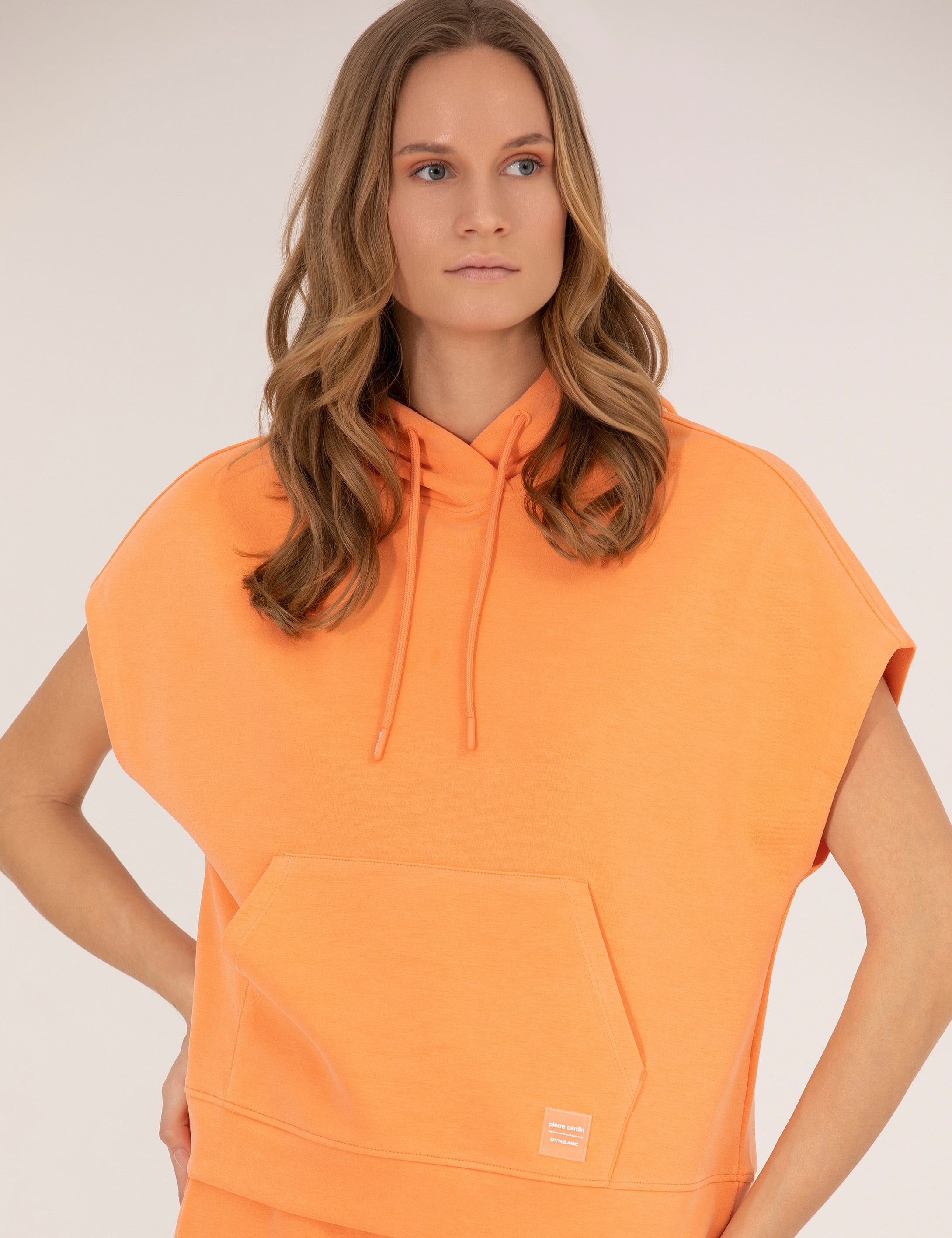 Turuncu Comfort Fit Kapüşonlu Sweatshirt