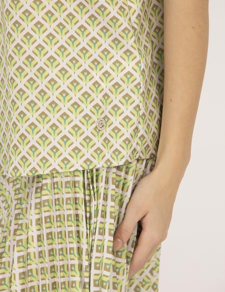 Yeşil Regular Fit Kolsuz Bluz - 50262566017