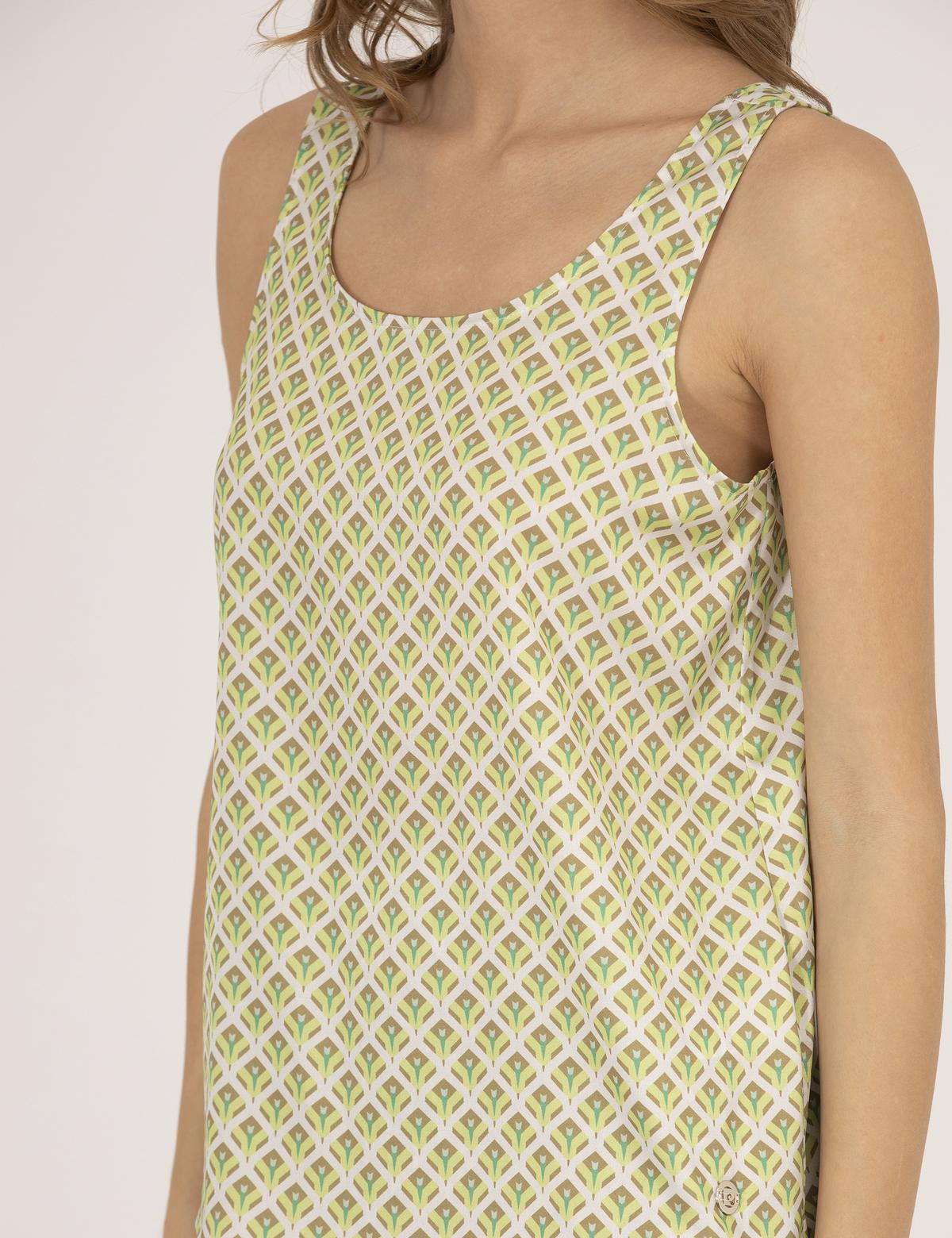 Yeşil Regular Fit Kolsuz Bluz - 50262566017