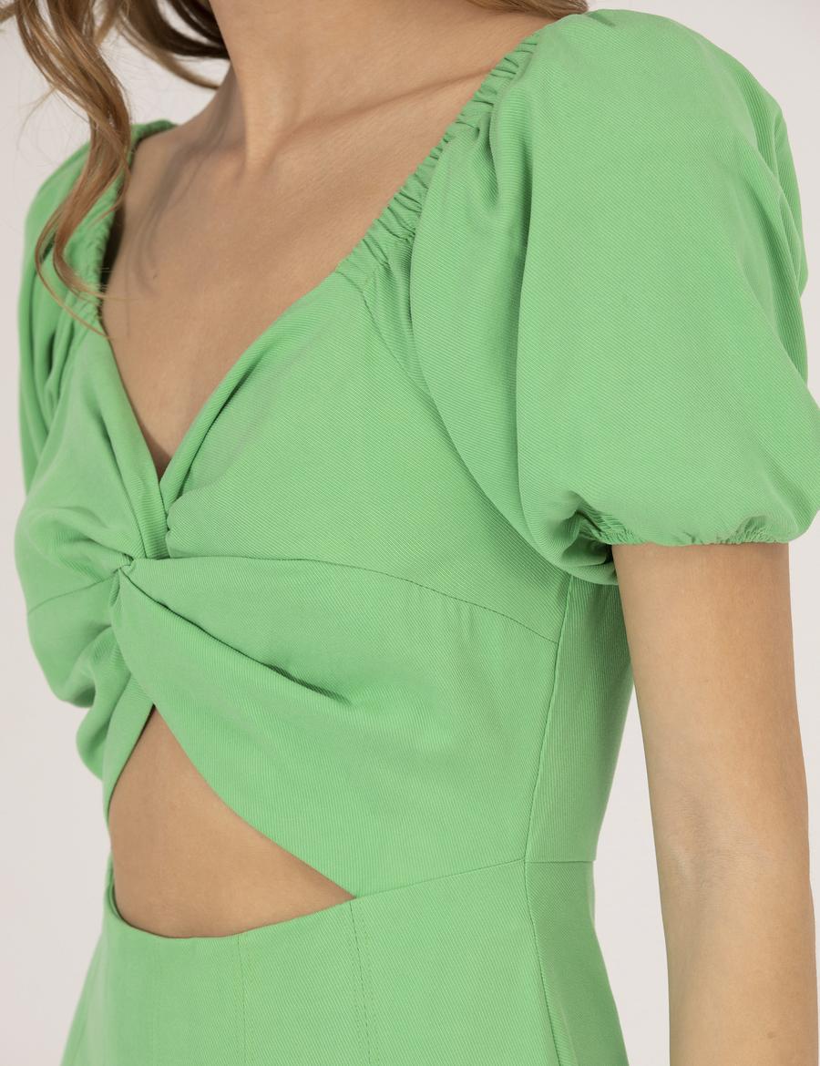 Zümrüt Slim Fit Dokuma Elbise