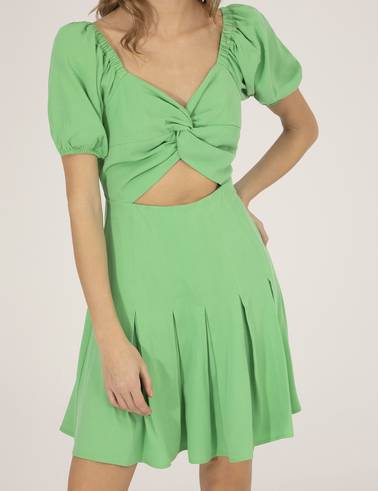 Zümrüt Slim Fit Dokuma Elbise