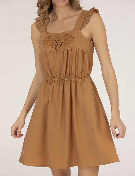 Camel Regular Fit Dokuma Elbise - 50262624025