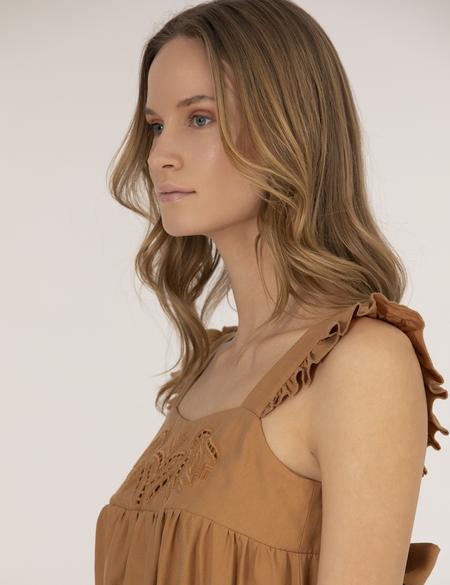 Camel Regular Fit Dokuma Elbise - 50262624025