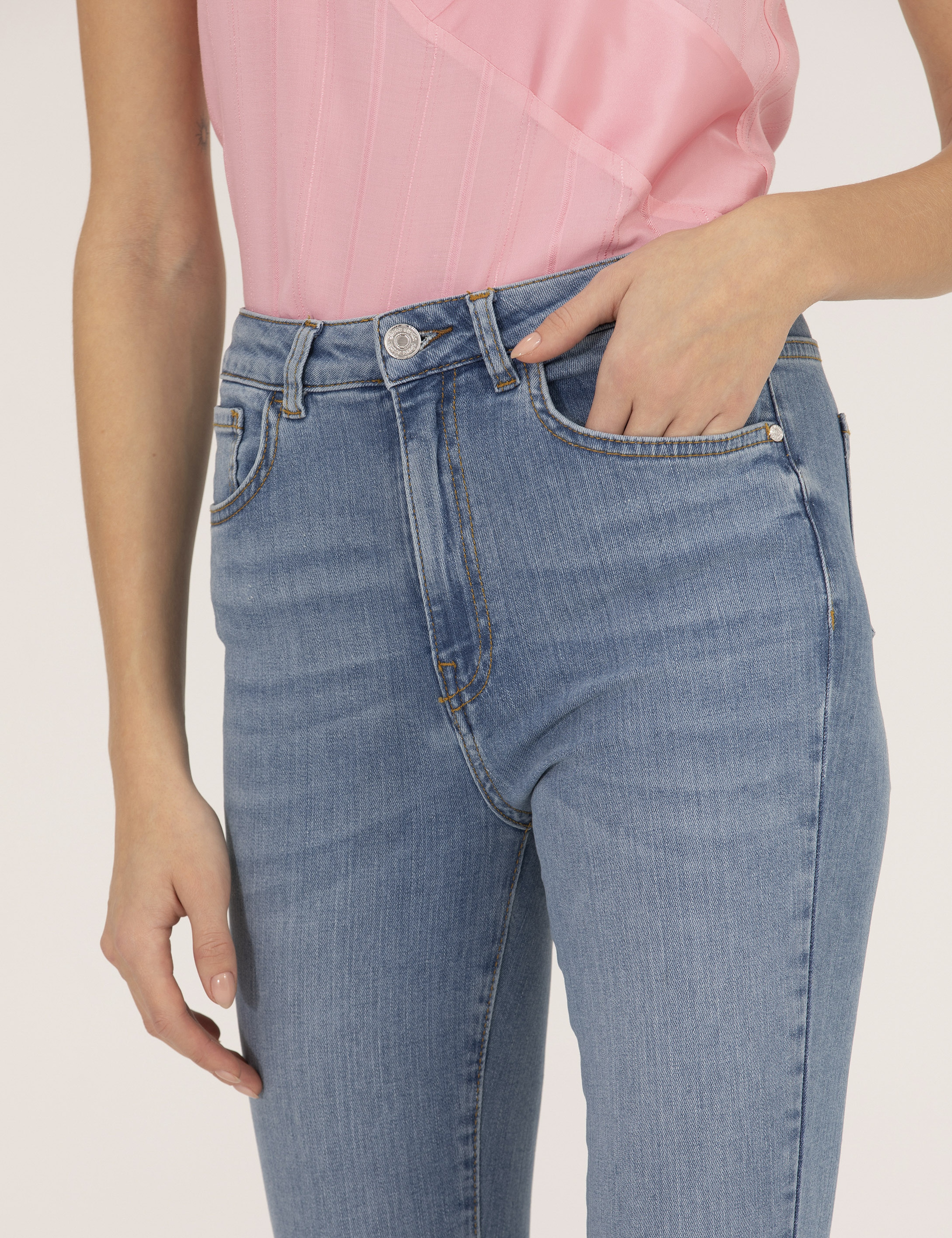 Açık Mavi Skinny Fit Jean Pantolon - Image 5