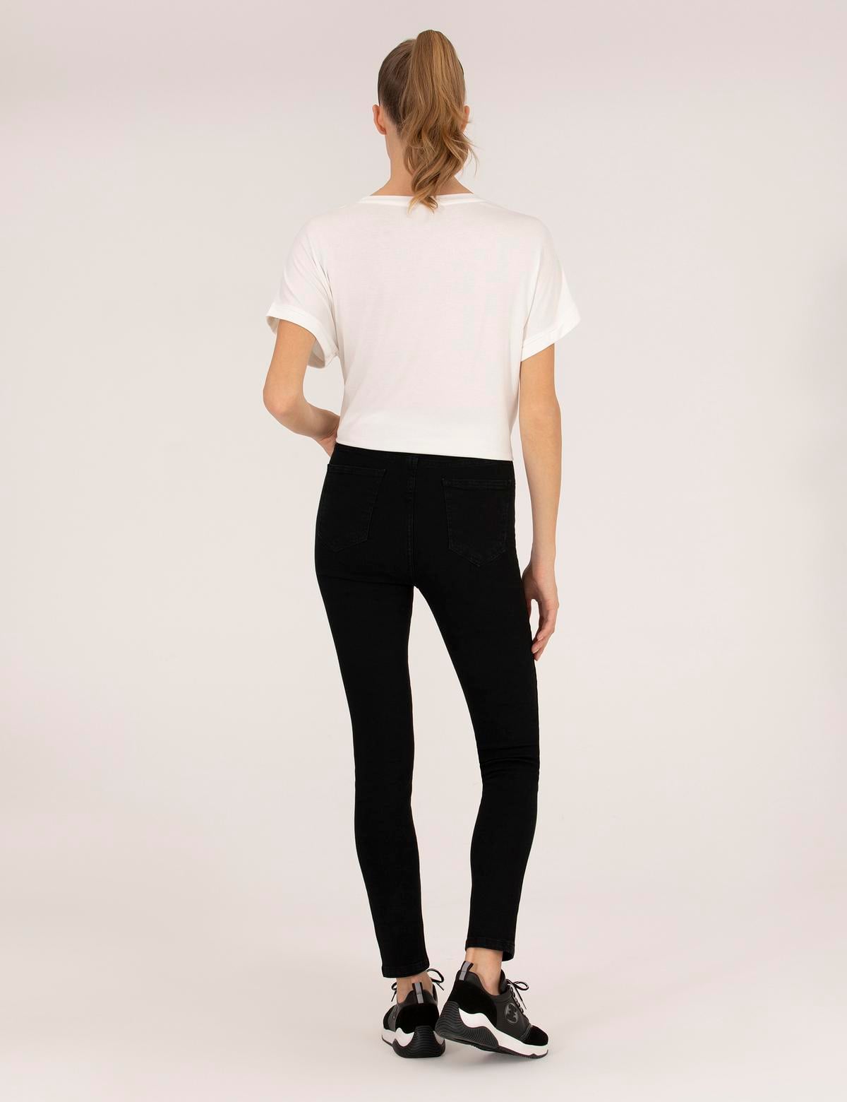 Siyah Skinny Fit Jean Pantolon - 50262761003