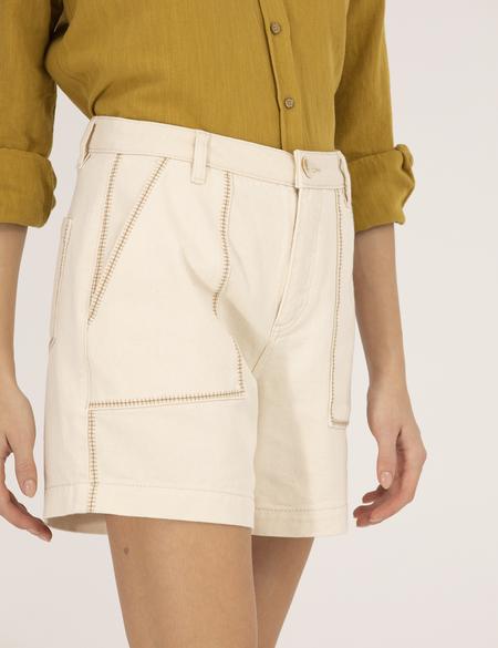 Krem Rahat Kesim Jean Şort - 50262767004