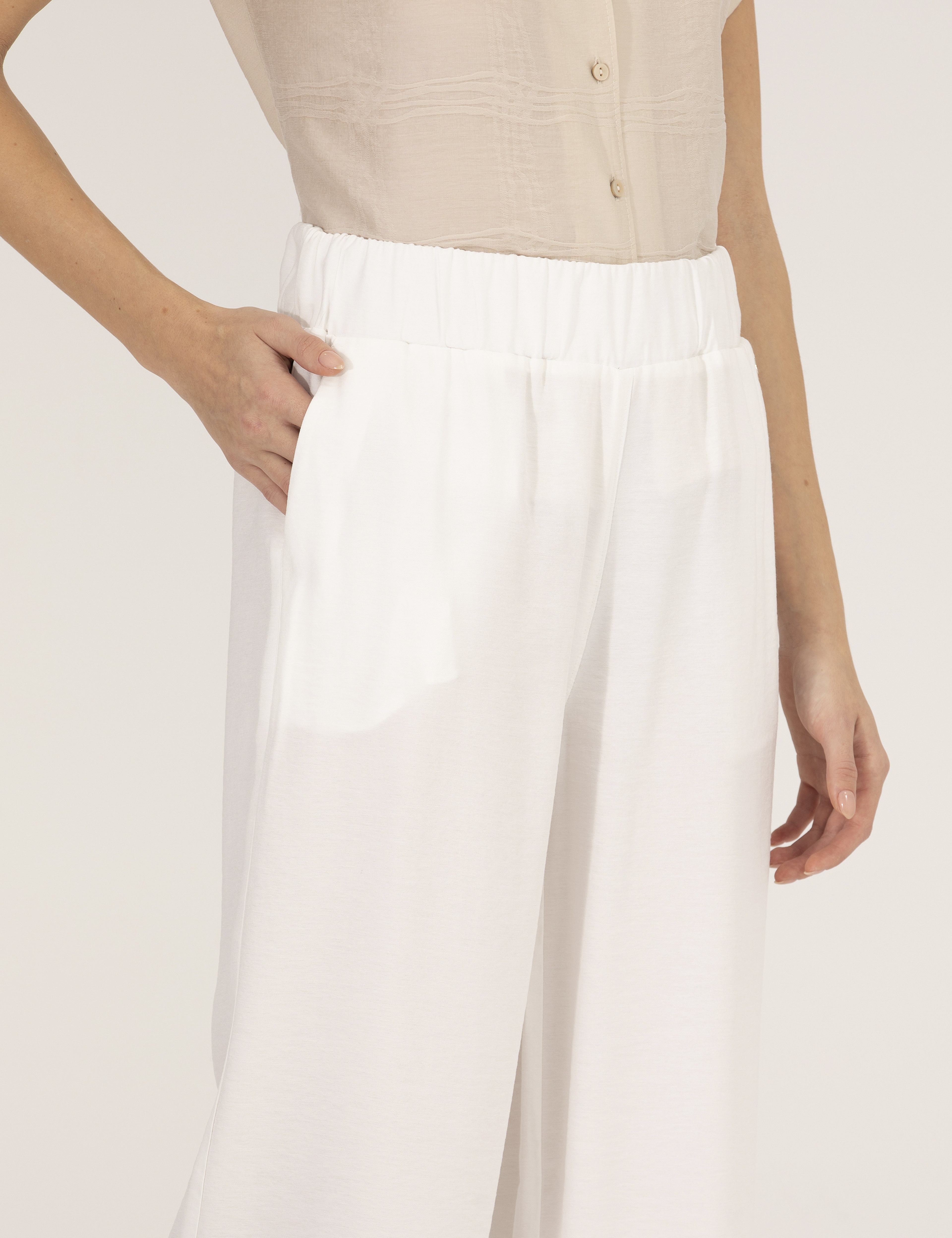 Ekru Loose Fit Pantolon - Image 5