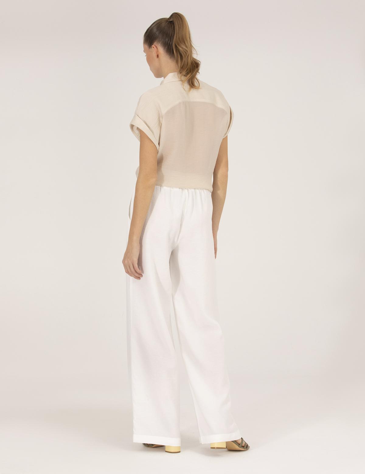 Ekru Loose Fit Pantolon - 50263046066