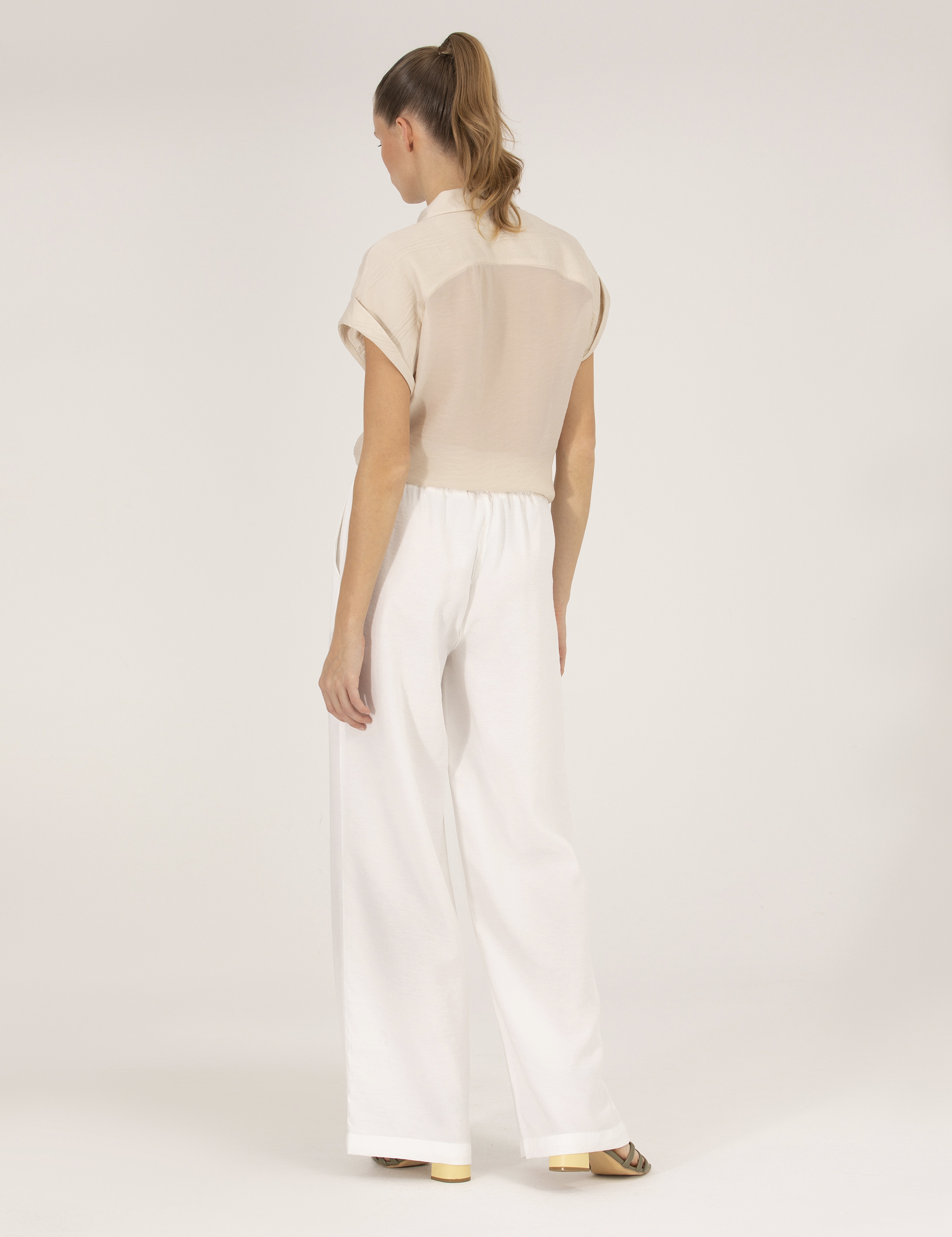 Ekru Loose Fit Pantolon - Image 4