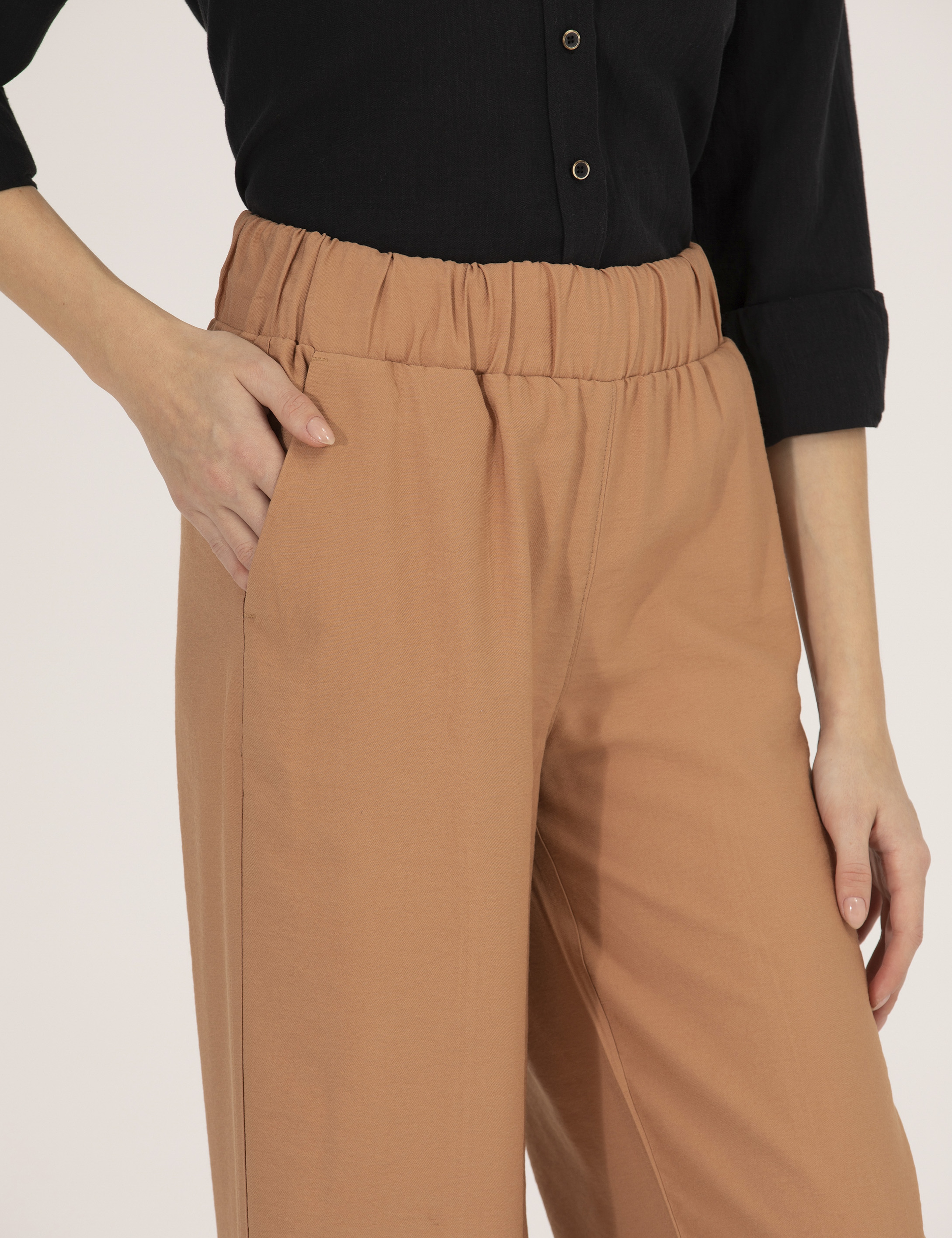 Kahverengi Loose Fit Pantolon - Image 6