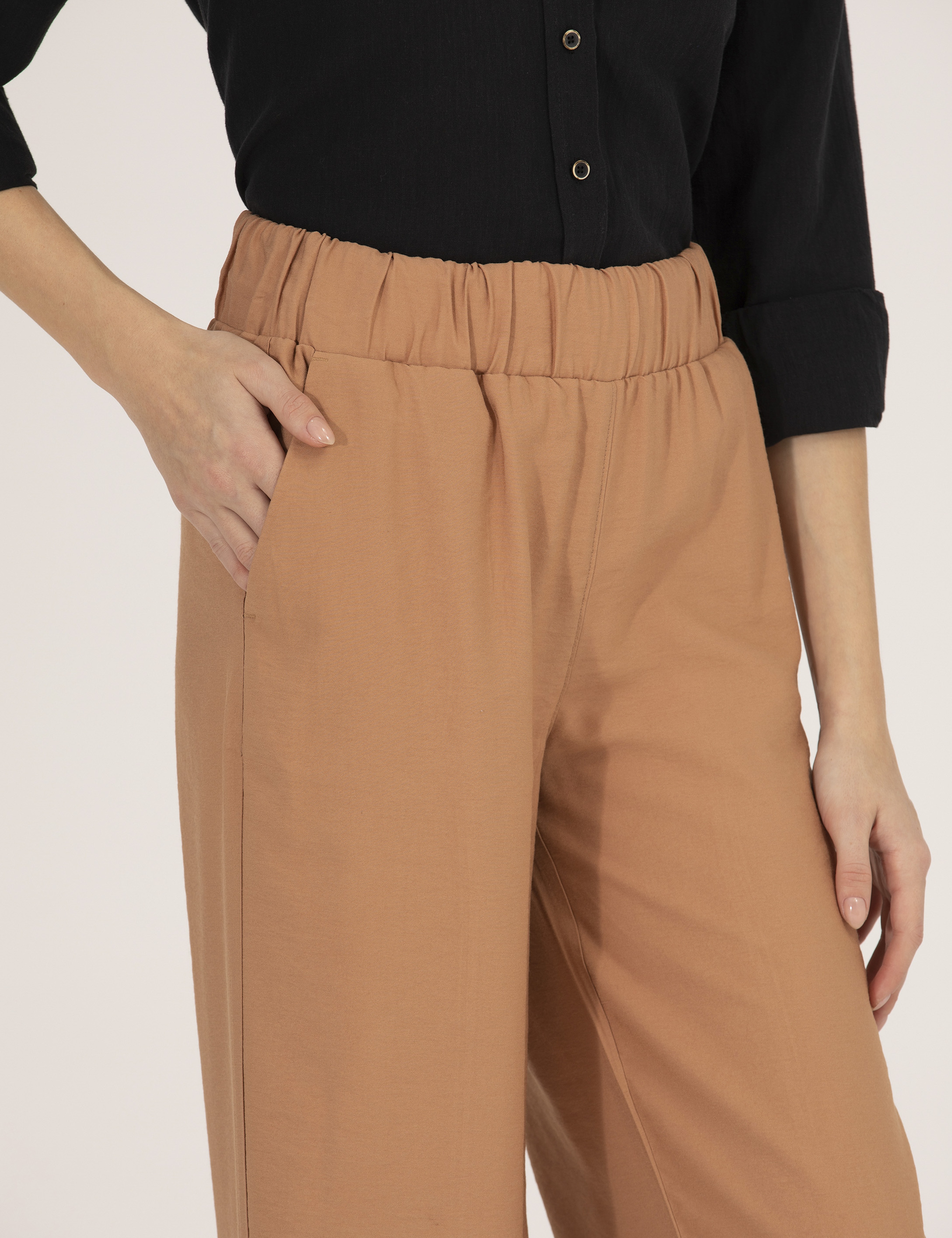 Kahverengi Loose Fit Pantolon