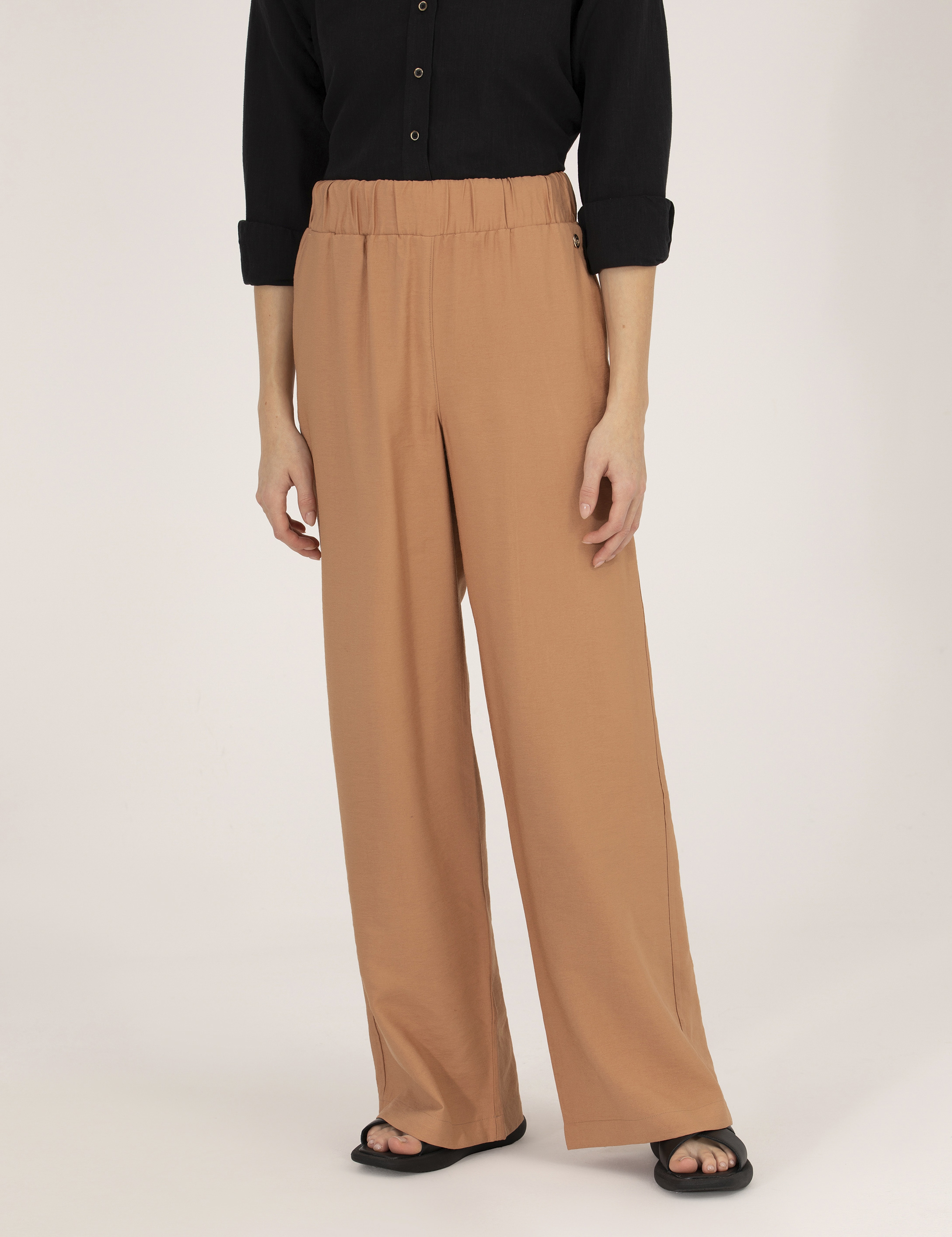Kahverengi Loose Fit Pantolon - Image 2