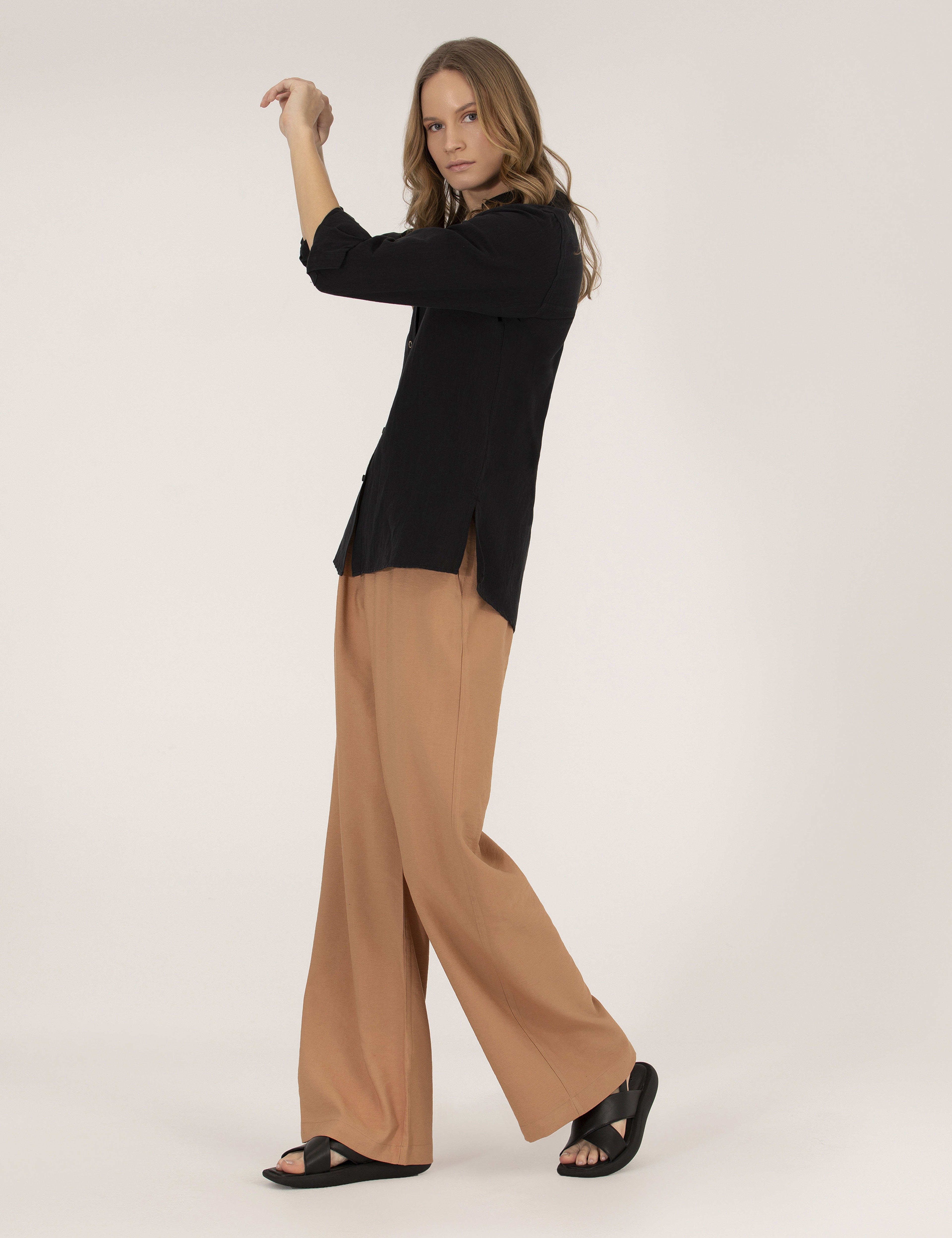 Kahverengi Loose Fit Pantolon - Image 1