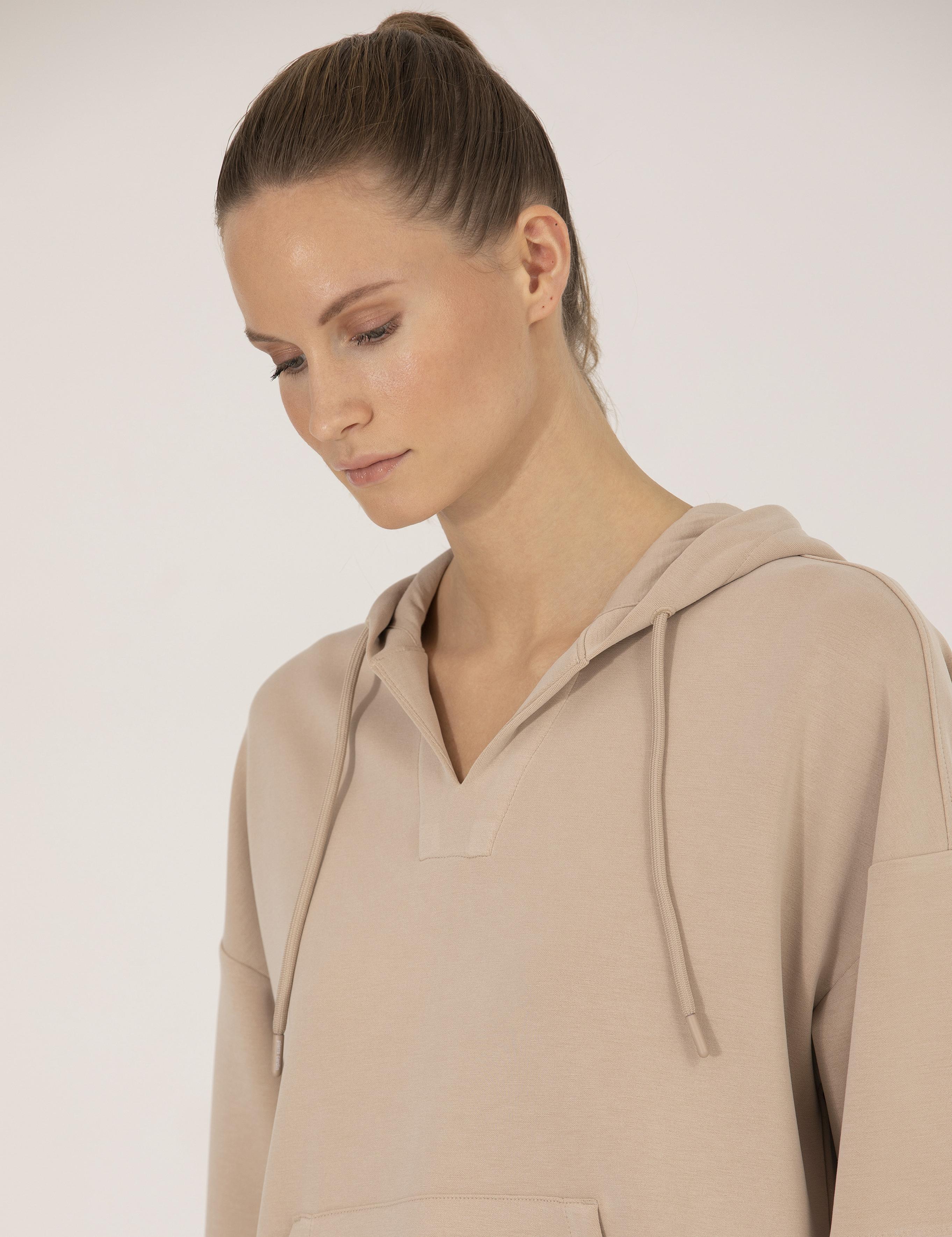 Kum Comfort Fit Kapüşonlu Sweatshirt