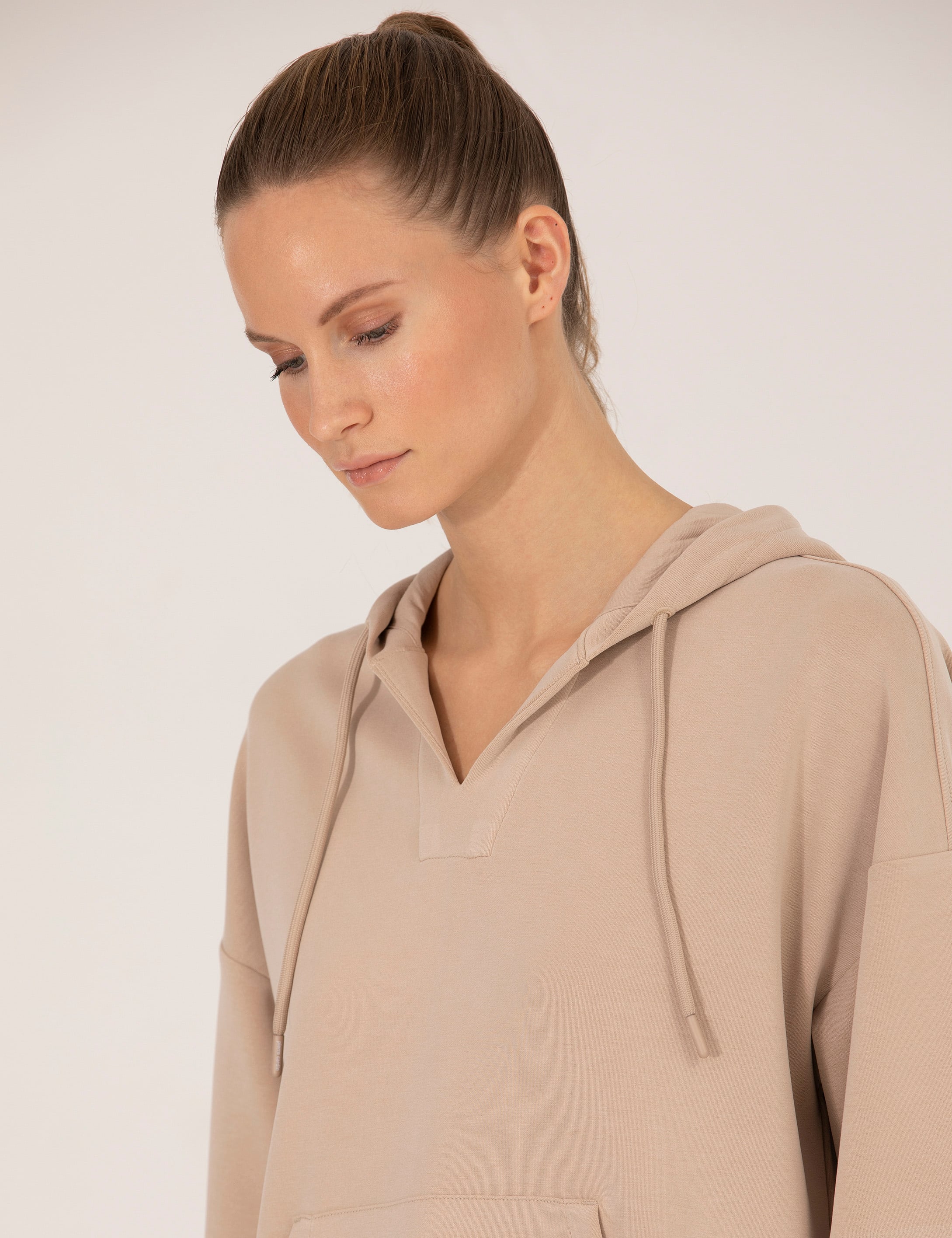 Kum Comfort Fit Kapüşonlu Sweatshirt