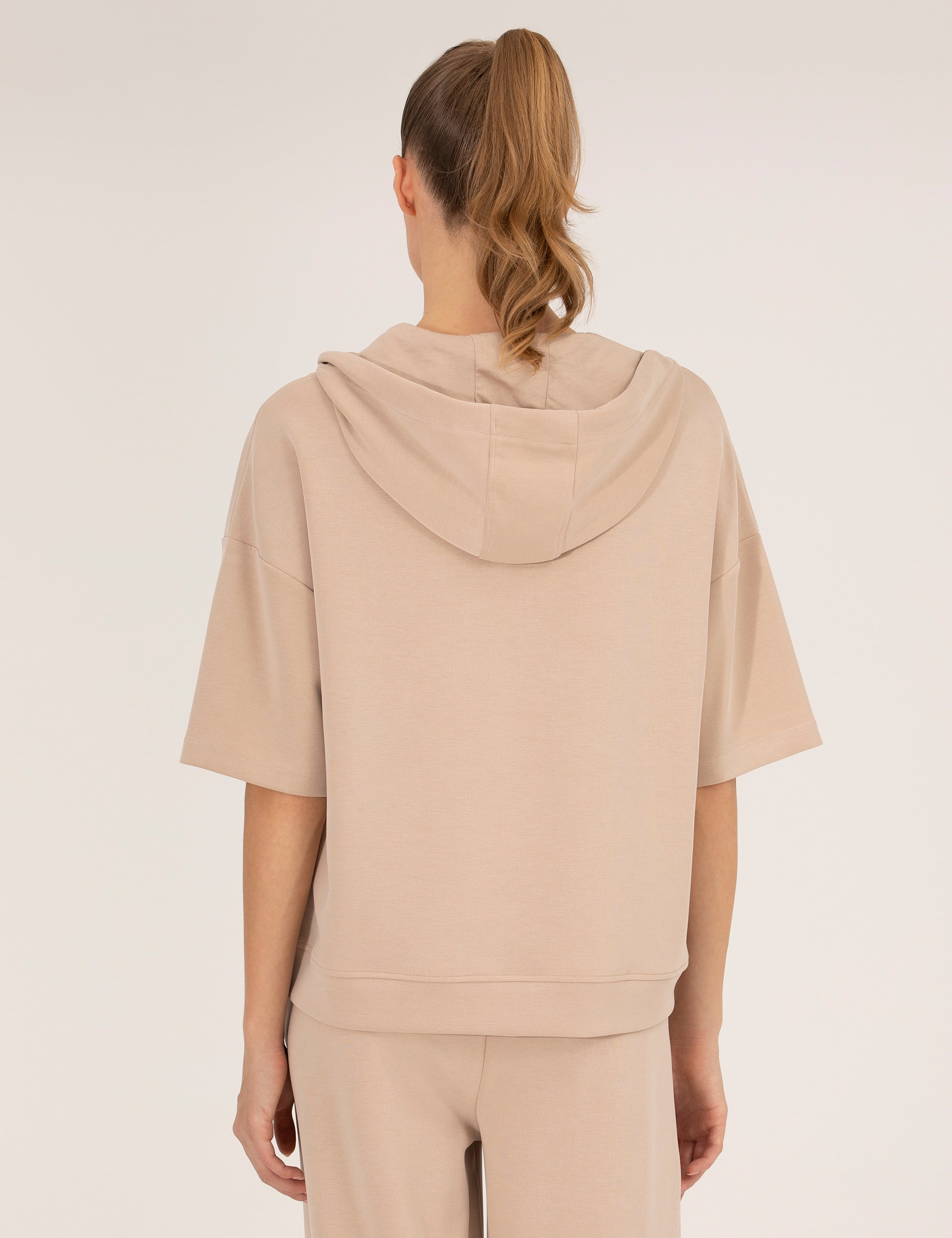 Kum Comfort Fit Kapüşonlu Sweatshirt