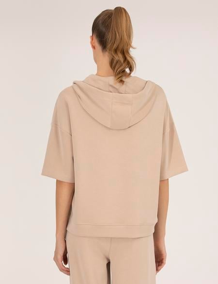 Kum Comfort Fit Kapüşonlu Sweatshirt - 50263326005