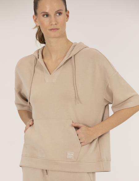 Kum Comfort Fit Kapüşonlu Sweatshirt - 50263326005