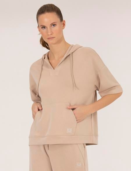 Kum Comfort Fit Kapüşonlu Sweatshirt - 50263326005