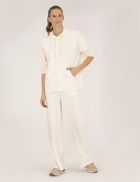 Ekru Comfort Fit Kapüşonlu Sweatshirt - 50263678003