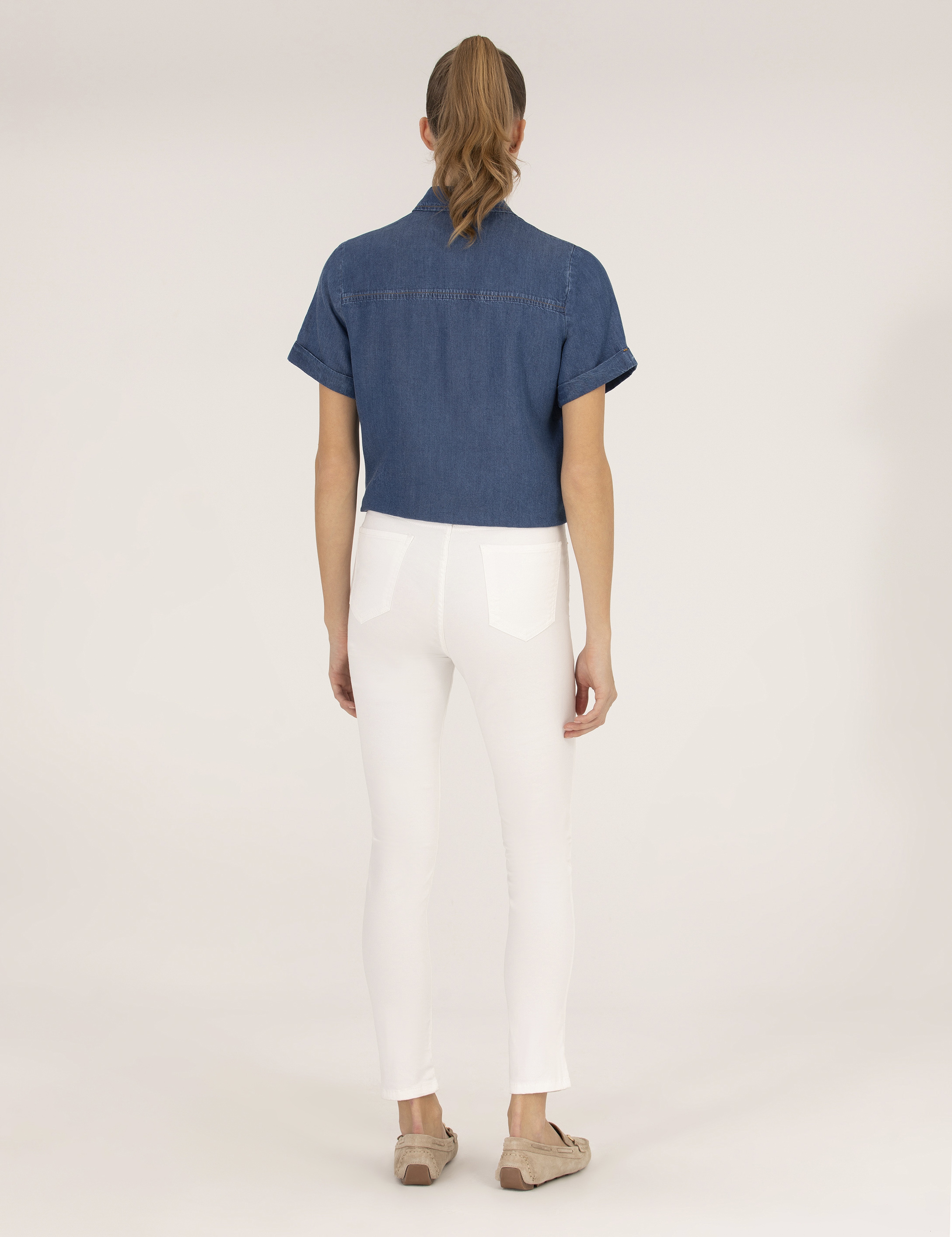 Ekru Skinny Fit Pantolon - Image 4
