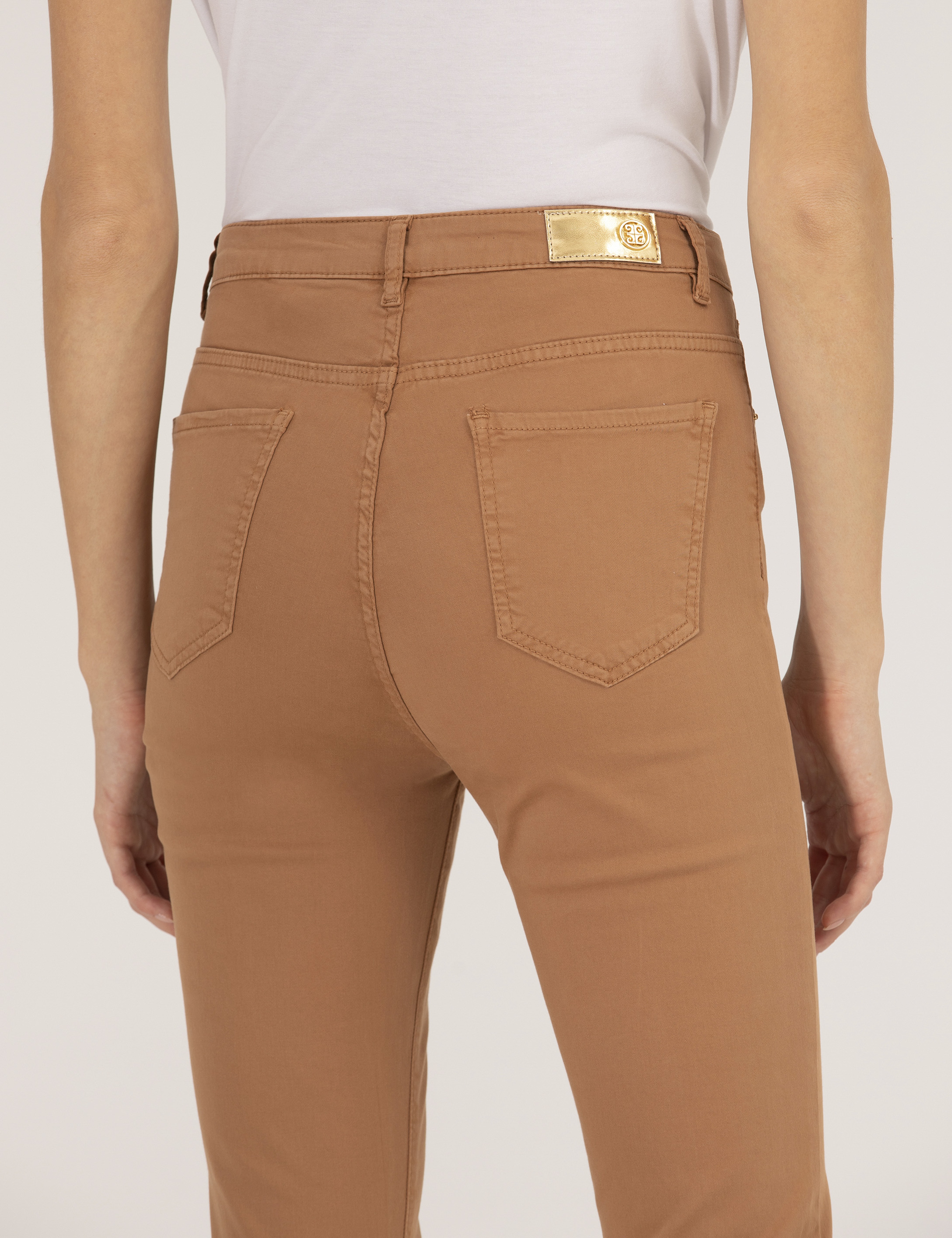 Kahverengi Skinny Fit Pantolon - Image 7