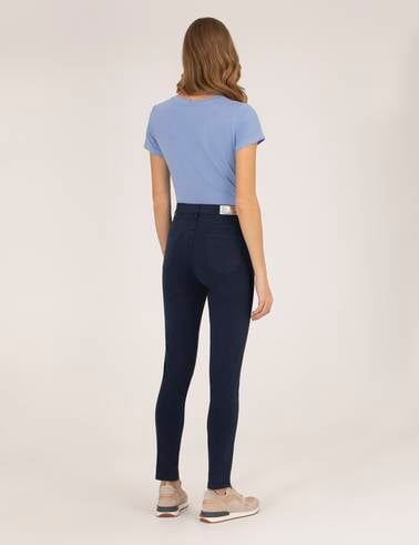 Lacivert Skinny Fit Kanvas Pantolon
