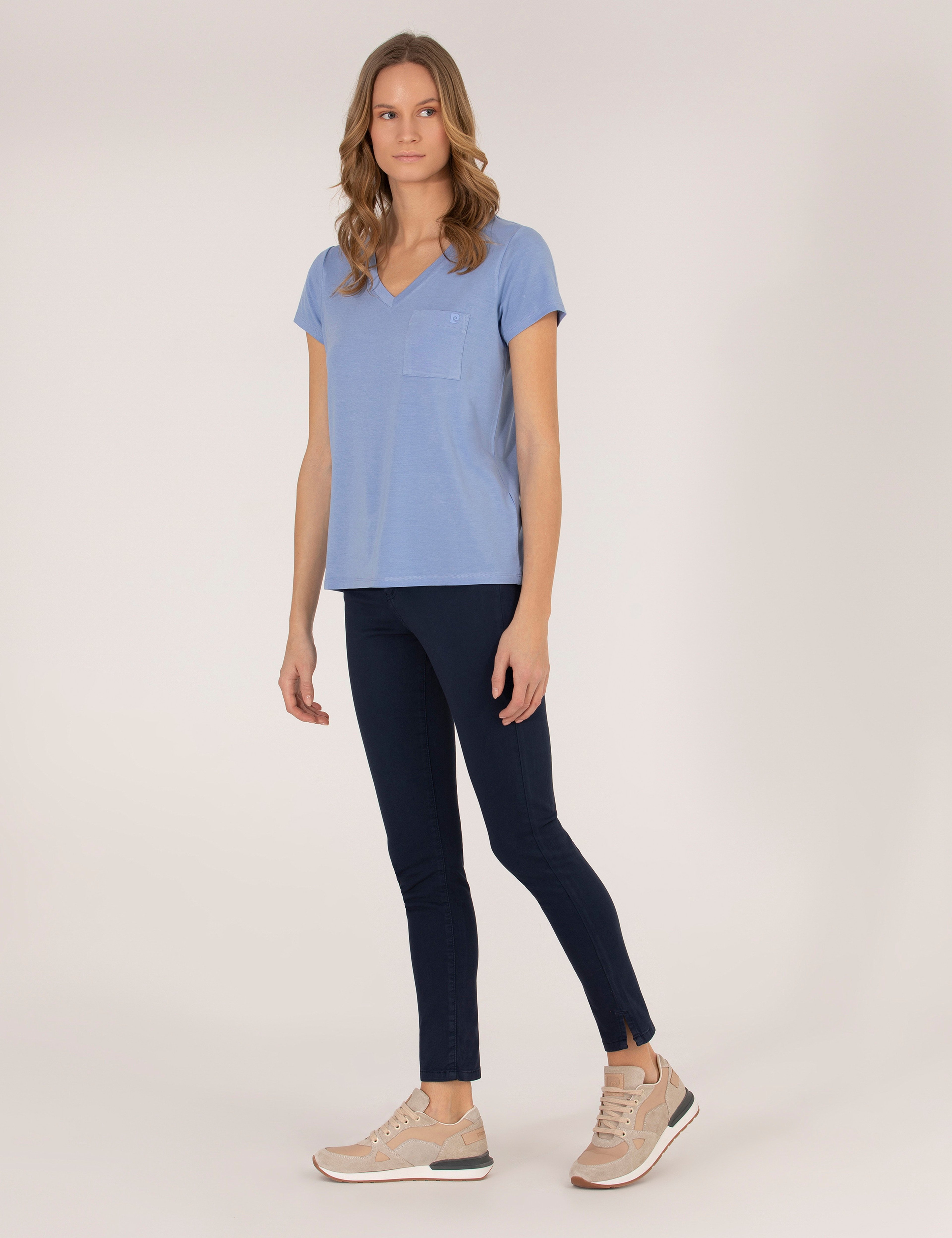 Lacivert Skinny Fit Kanvas Pantolon - Image 3