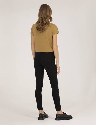 Siyah Skinny Fit Kanvas Pantolon