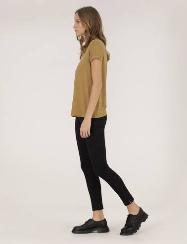Siyah Skinny Fit Kanvas Pantolon