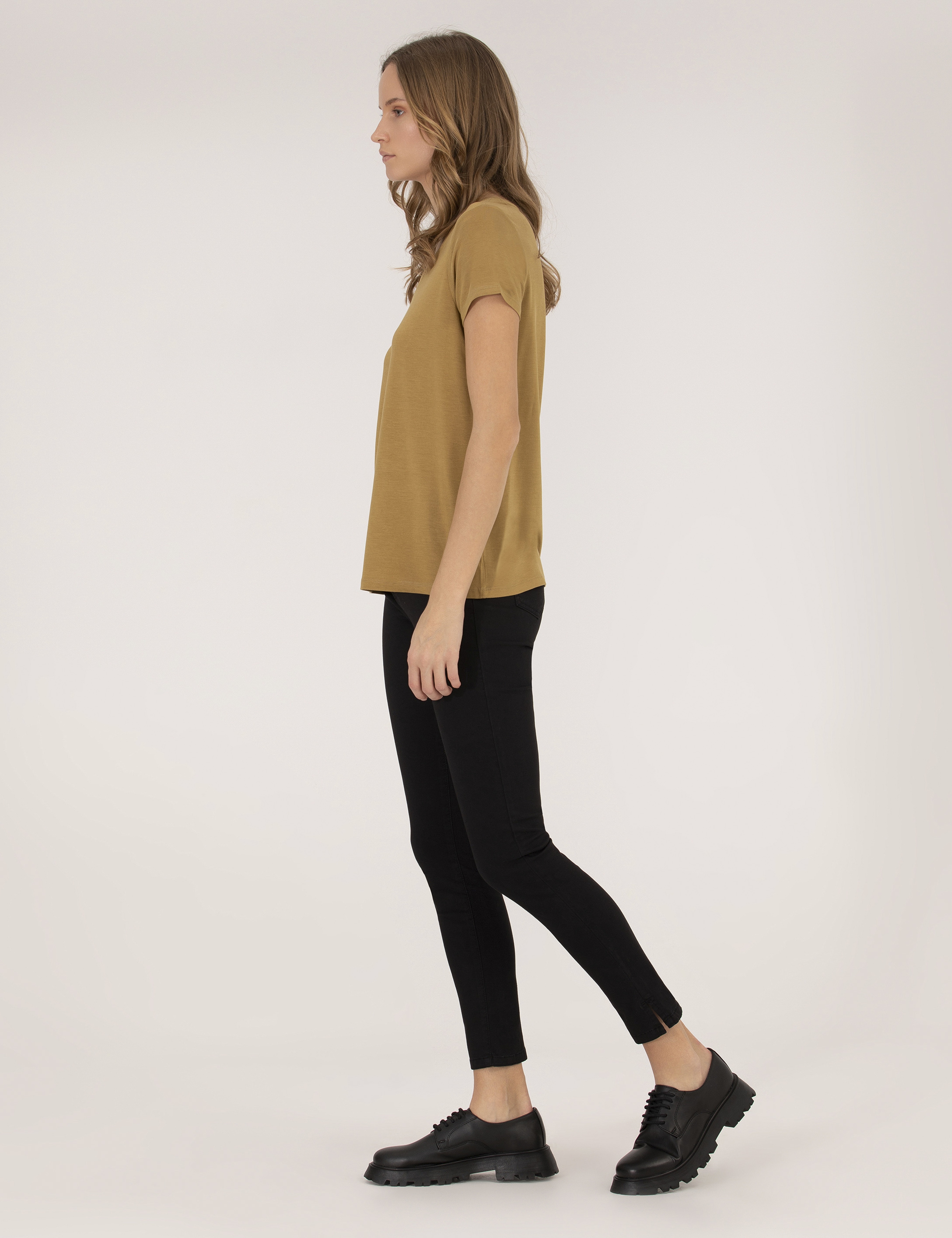 Siyah Skinny Fit Kanvas Pantolon