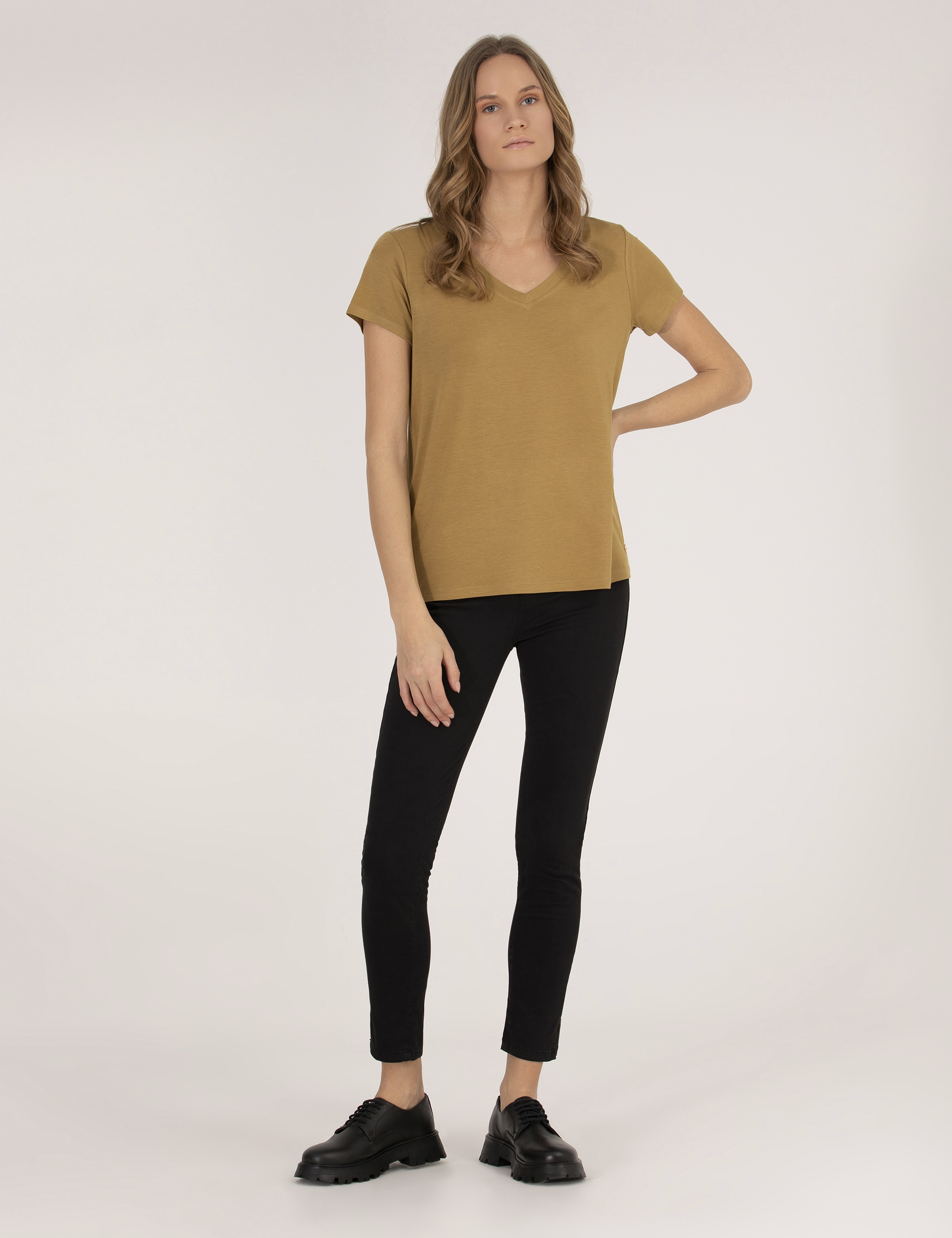 Siyah Skinny Fit Kanvas Pantolon - Image 1