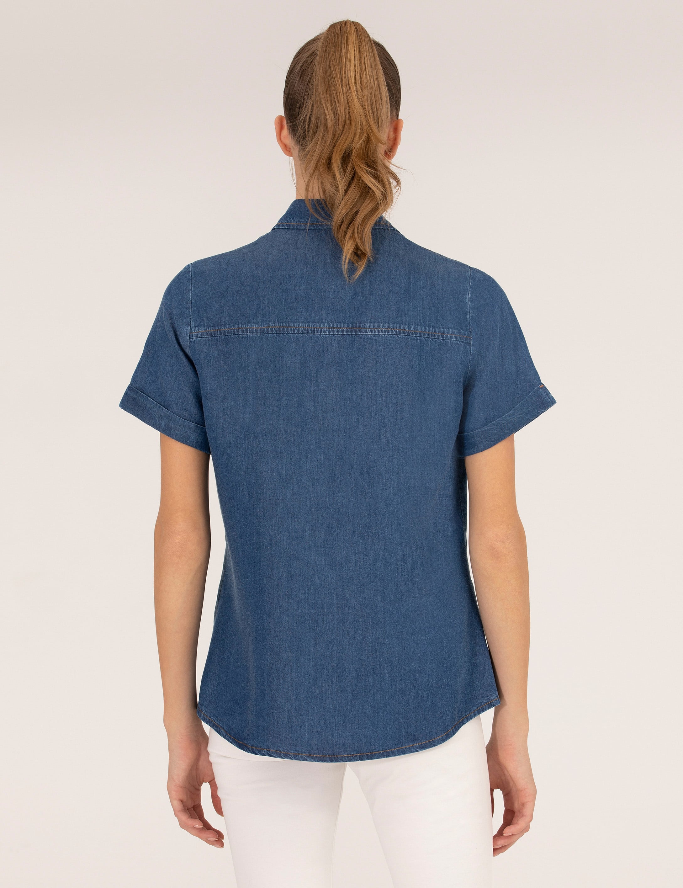 Mavi Regular Fit Jean Gömlek - Image 5