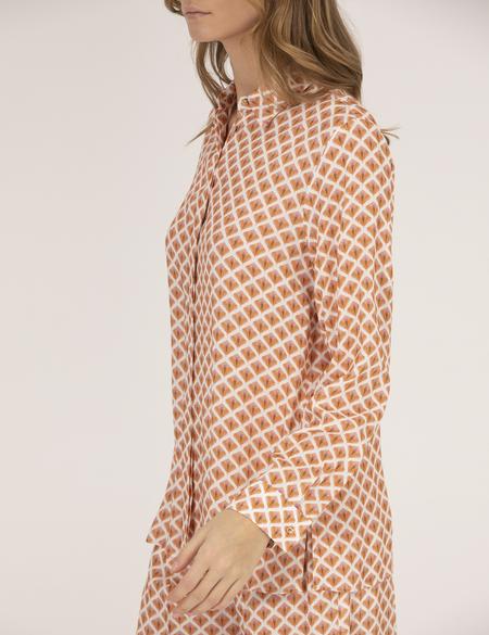 Turuncu Regular Fit Desenli Uzun Kollu Gömlek - 50265946002