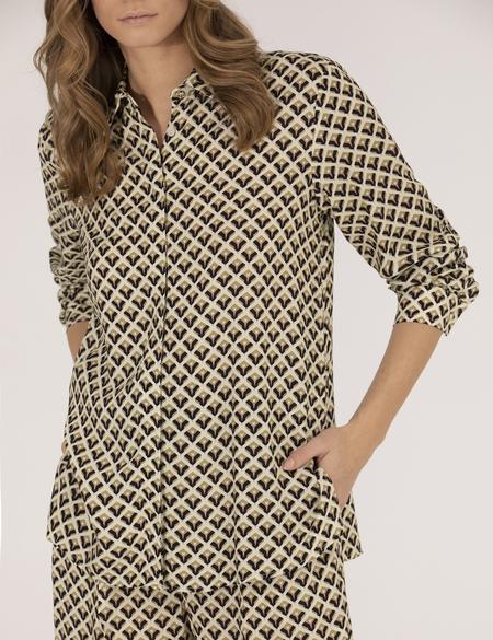 Siyah Regular Fit Desenli Uzun Kollu Gömlek - 50265946011