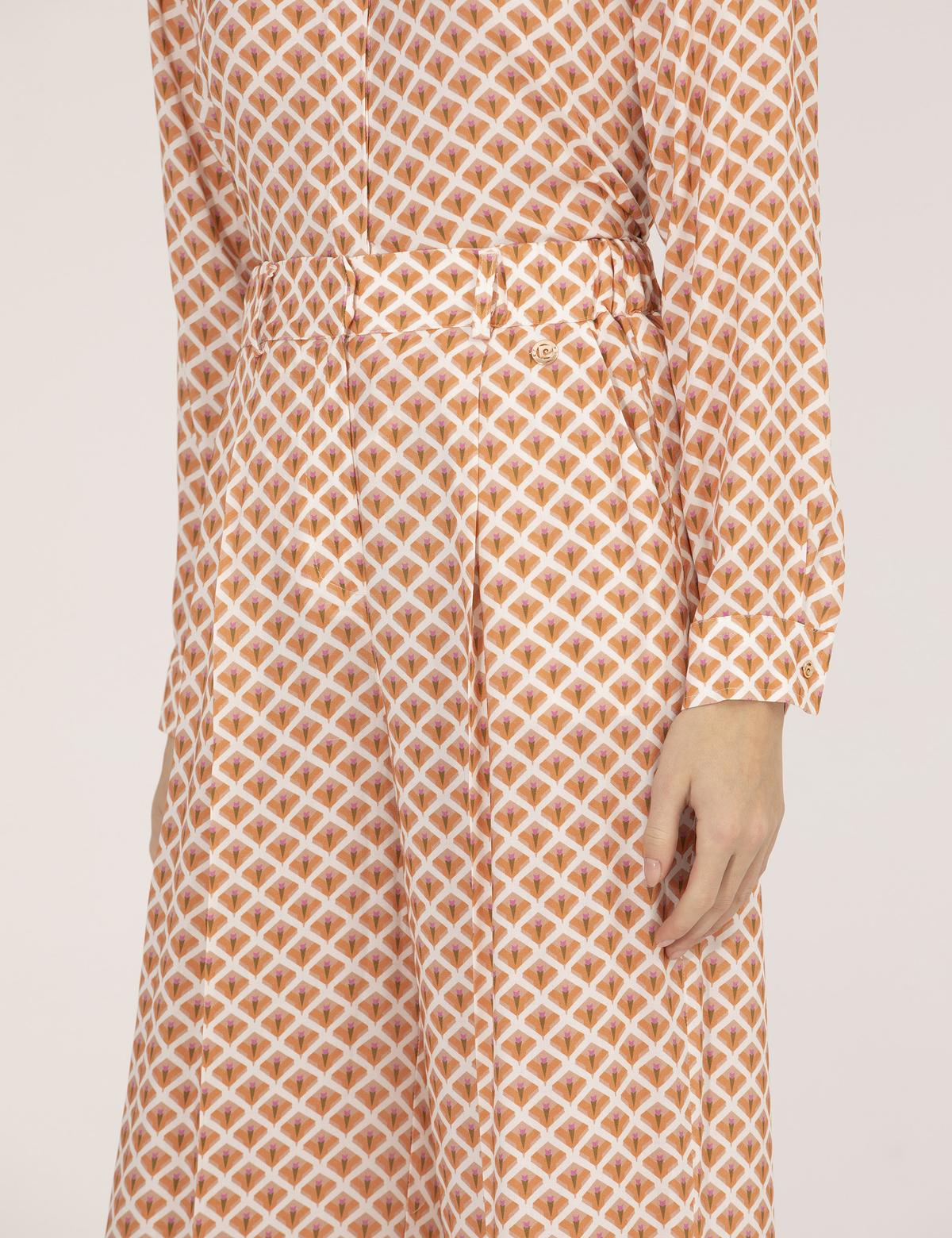 Turuncu Yüksek Bel Loose Fit Pantolon - 50265948004