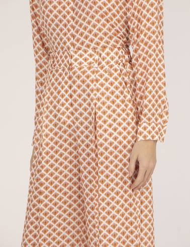 Turuncu Yüksek Bel Loose Fit Pantolon