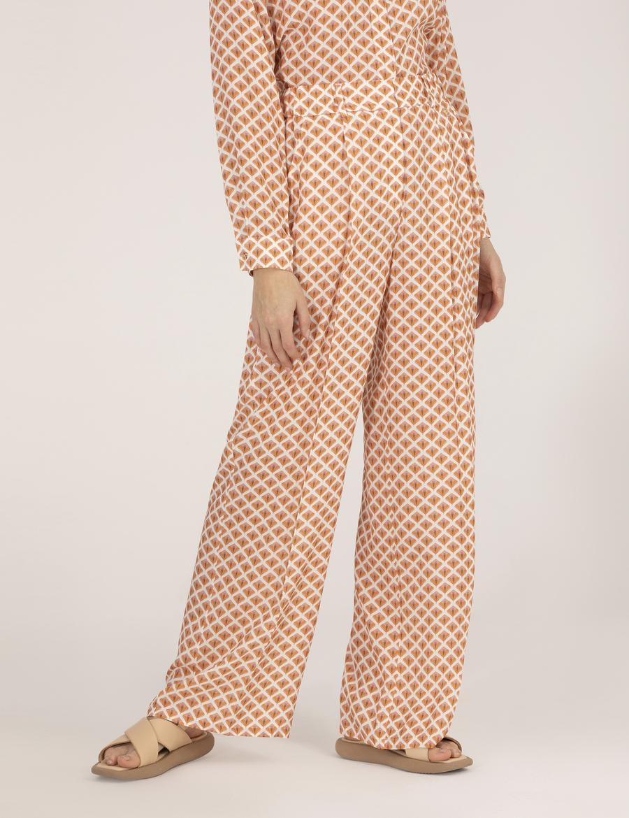 Turuncu Yüksek Bel Loose Fit Pantolon