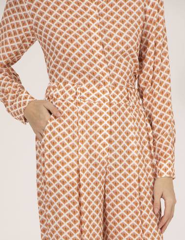 Turuncu Yüksek Bel Loose Fit Pantolon