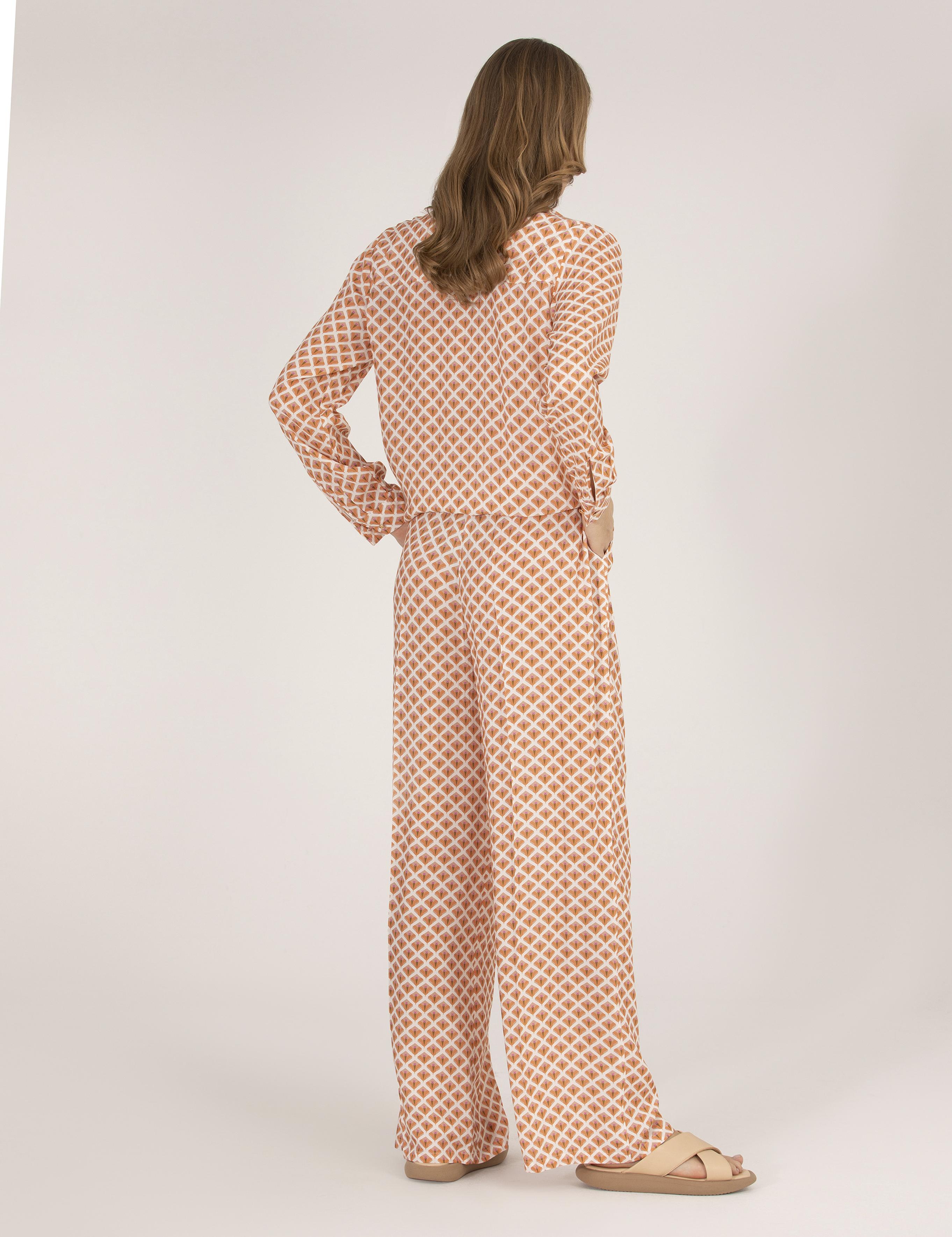 Turuncu Yüksek Bel Loose Fit Pantolon