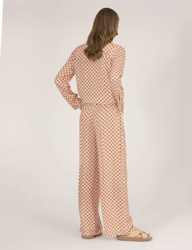 Turuncu Yüksek Bel Loose Fit Pantolon