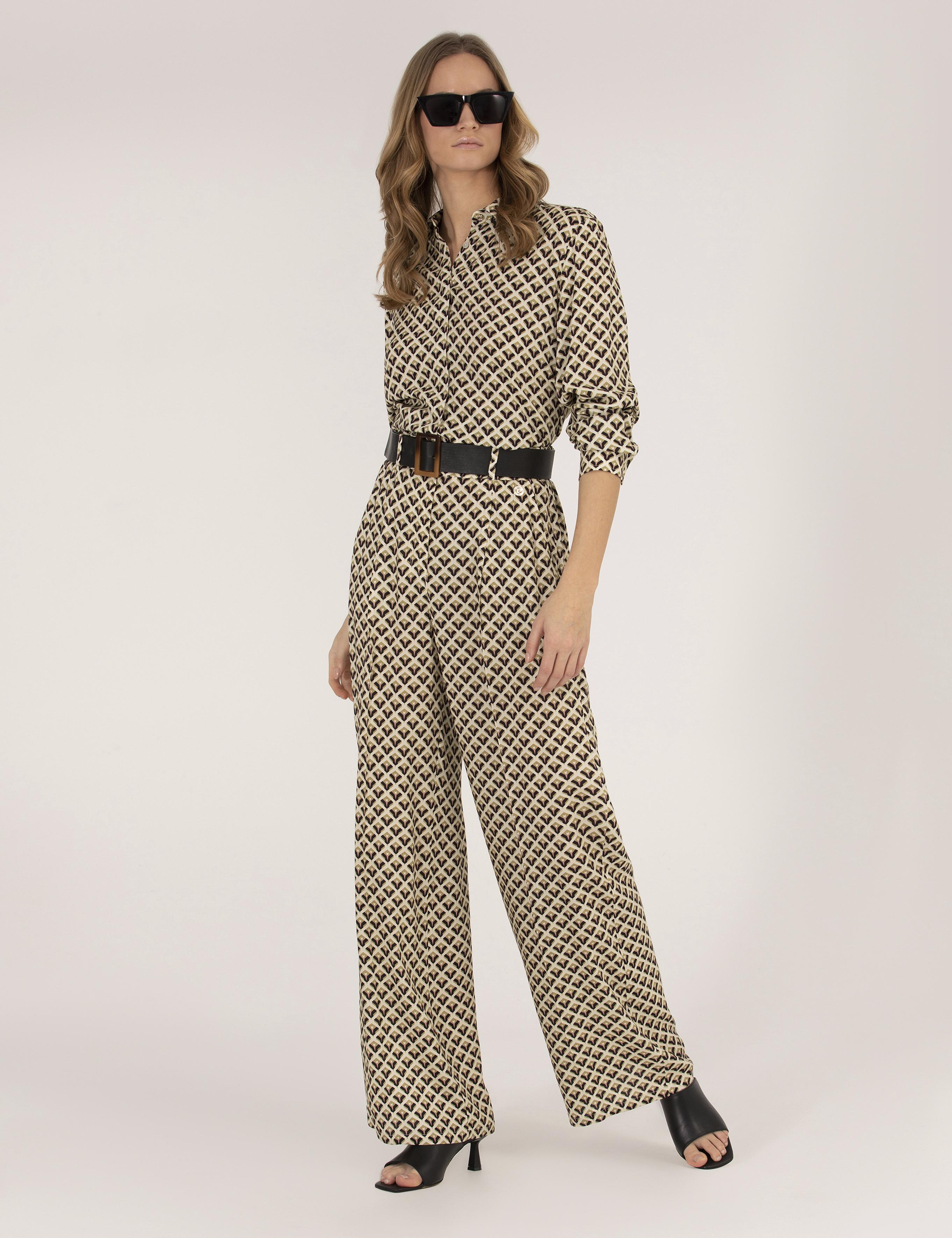 Siyah Yüksek Bel Loose Fit Pantolon