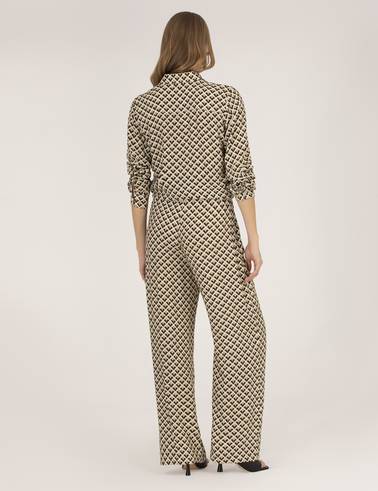 Siyah Yüksek Bel Loose Fit Pantolon